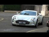 Aston Martin One-77 in London - Driving and Small Rev