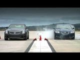 Cadillac CTS-V vs Jaguar XFR - Drag Race