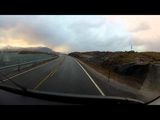 Движение автомобиля во время шторма - "Атлантическая дорога", Норвегия
