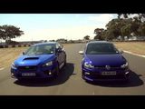 Drag Race: VW Golf 7 R vs Subaru STI