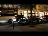 Angry londoner throws an apple at a lamborghini aventador in London