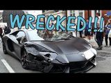 Matte Black Lamborghini Aventador Crashes in London