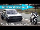 VW Golf Mk1 1056HP vs Yamaha R1 182HP 