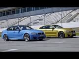 2014 BMW M3 Sedan & M4 Coupé on Racetrack