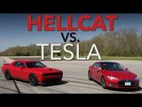 Tesla P85D vs. Challenger Hellcat 