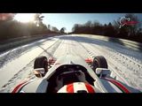 Single seater driven around Nurburgring Nordschleife in the snow!