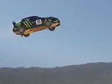 Ken Block jumps his rally car 171 feet