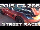  2015 Corvette C7 Z06 street races 2014 Viper TA