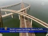 World's Longest Cross-Sea Bridge Opens to Traffic
