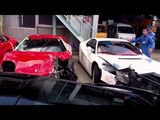 Crashed Ferrari's