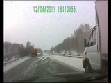 Insane Truck Drifting! Lucky Truck Driver Avoids Winter Head-on Collis