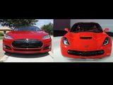 Tesla Model S vs Chevrolet Corvette / Drag Race