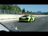 Audi R8 V10 von xXx Performance driving + flyby mit Sound
