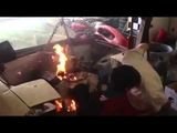 Stupid mechanic burns his house down!