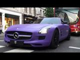Matte purple Mercedes SLS AMG