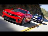 Shelby GT500 vs Camaro ZL1 Track Test Video