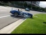 AC Cobra Crash - Idiot hits curb